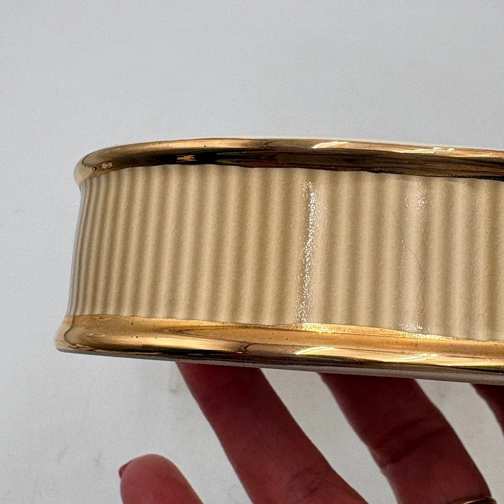 Veratex Fortuny 3pc‎ Bathroom Set Tissue Cover Toothbrush Holder Soap Dish Gold